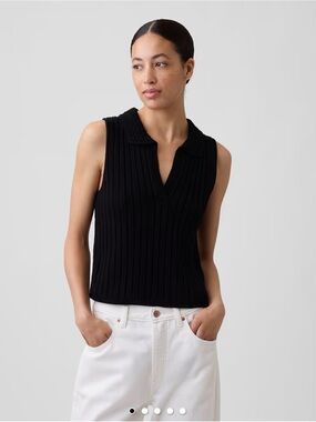 GAP Black Crochet Tank